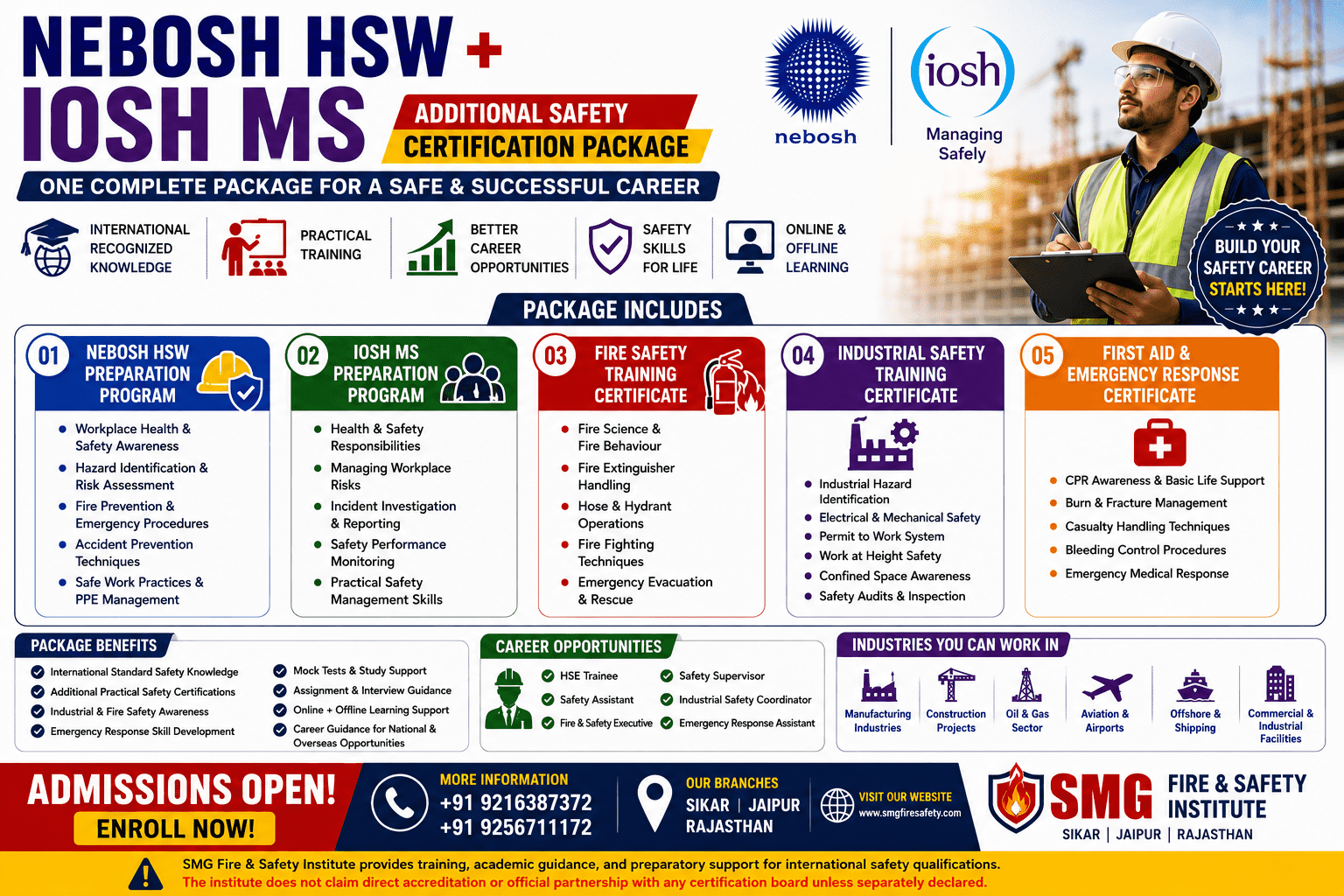 HSW, IOSH, FS, IS, FIRST AID Course Image